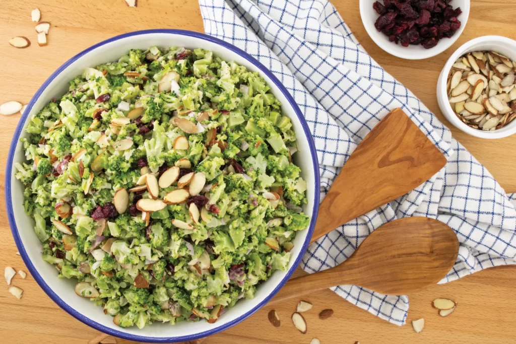 Broccoli salad plated