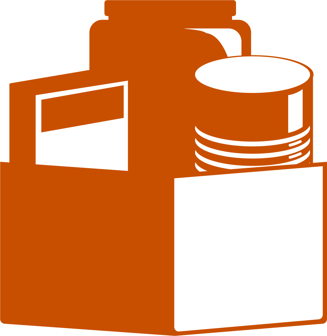 An illustration of goods in a box