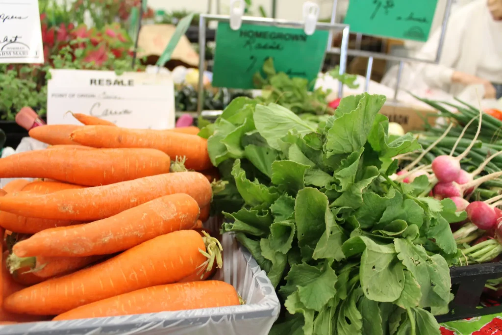 farmers market carrots.