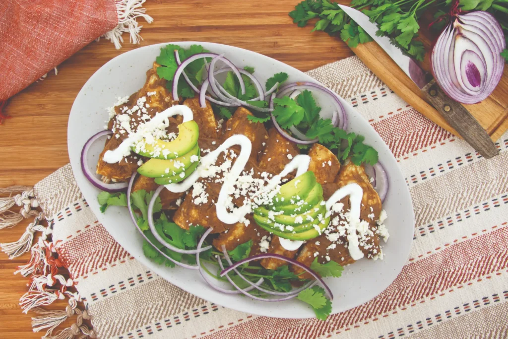 chicken enfrijoladas