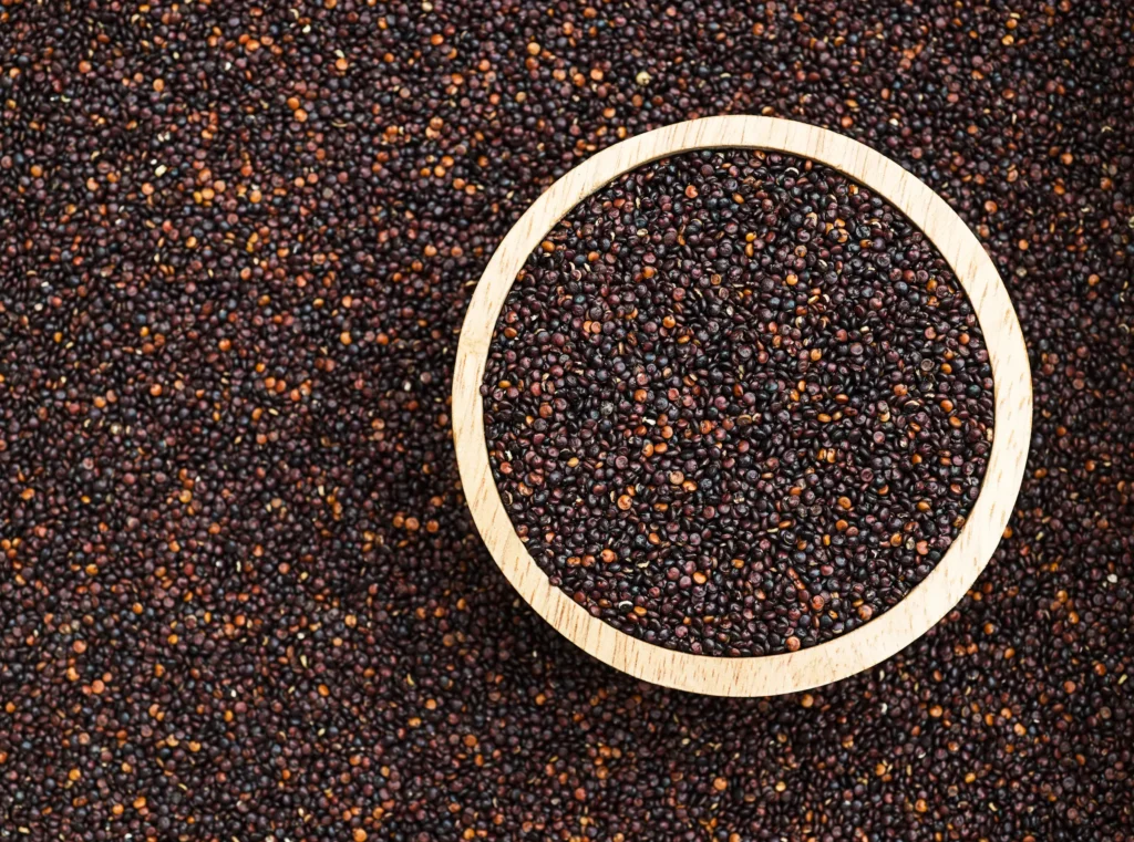 black quinoa.